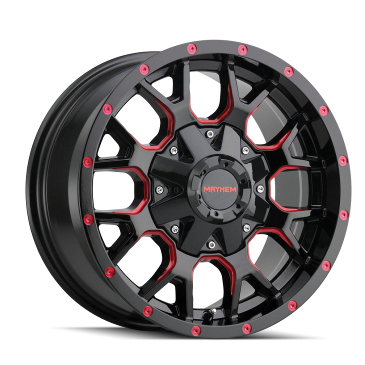 8015 WARRIOR - BLACK W/PRISM RED