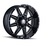 8100 MONSTIR - GLOSS BLACK/MILLED SPOKES