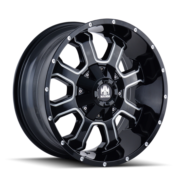 8103 FIERCE - GLOSS BLACK/MILLED SPOKES