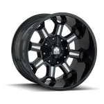 8105 COMBAT - GLOSS BLACK/MILLED SPOKES