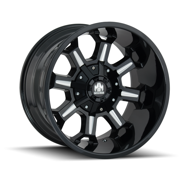 8105 COMBAT - GLOSS BLACK/MILLED SPOKES