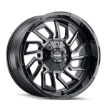 8111 FLYWHEEL - GLOSS BLACK/MILLED SPOKES