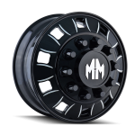 8180 BIGRIG - FRONT BLACK/MILLED SPOKES